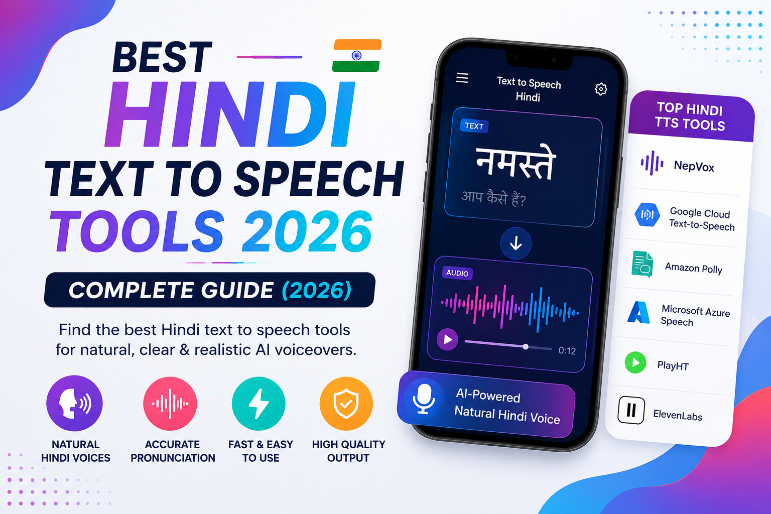 Best Hindi Text to Speech Tools in 2026 (Free & Paid)