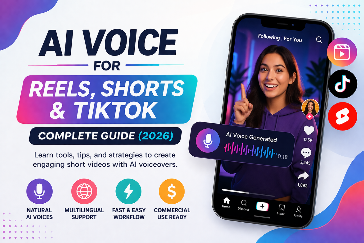 AI Voice for Reels, Shorts & TikTok: Complete Guide